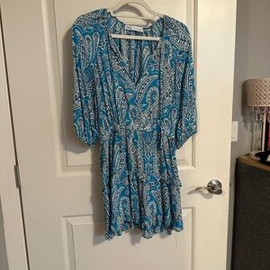 Blue Paisley Dress